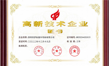 喜訊！薩科微Slkor半導(dǎo)體獲得國家“高新技術(shù)企業(yè)”資質(zhì)！